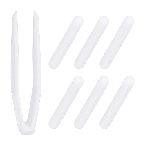PATIKIL Magnetic Stirrer Bar, 35x6mm 6 Pcs PTFE Magnetic Mixer Stir Bars Magnet Mixing Rod Set for Flat Bottom Beaker Laboratory Home Lab with