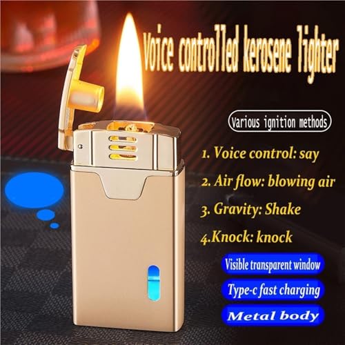 Encendedor resistente al viento con control de voz y llama regulable 3