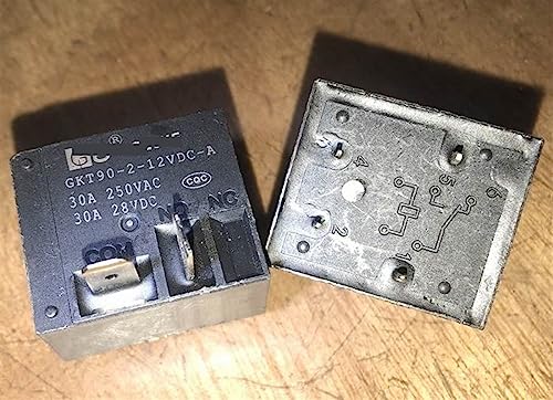 Relé GKT90-2 T91-1A con bobina 12VDC y alta capacidad de 30A