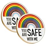 2 Stück Regenbogen Broschen, Lgbt Pride Pin, Badge Emaille Pins, Pride Ally Pin, Gay Pride Anstecknadeln, Metall Mode Brustpin Für ärzte, Krankenschwestern, Sicherheitspersonal, Lgbtq Accessoires