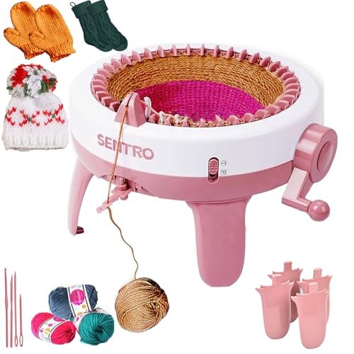 SENTRO Knitting Machine 40 Needle Knitting Loom Machine, Smart Circular Crochet Machine with Row Counter for Kids,Adults,Knitting Board Rotating Machine Kit for Sweater,Socks,Hats