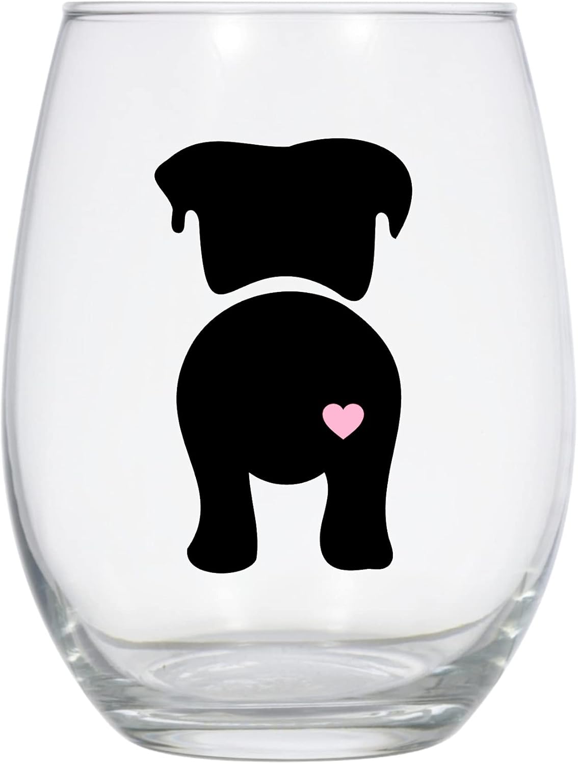 Boxer Wine Glass, 21 Oz, Cute Boxer Butt, Boxer Mom Wine Glass, Boxer Gift, Dog Wine Glass