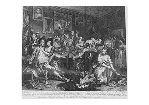 Impression d'art encadrée Hogarth La scène de taverne pour sublimer votre grand salon
