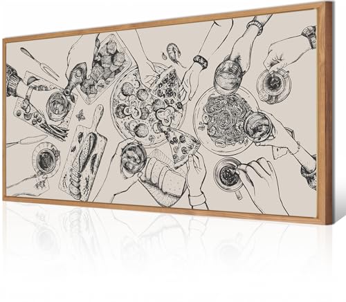 Pizza Cheers Black White Canvas