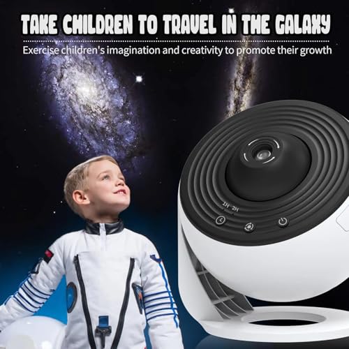 Image of Desidiya Disc Star Projector for Kids - 3D Galaxy Night Light with 360 Rotation, Adjustable Focus & Timer | USB Powered Night Lamp for Bedroom, Nursery, Home Theater (Corded Electric)