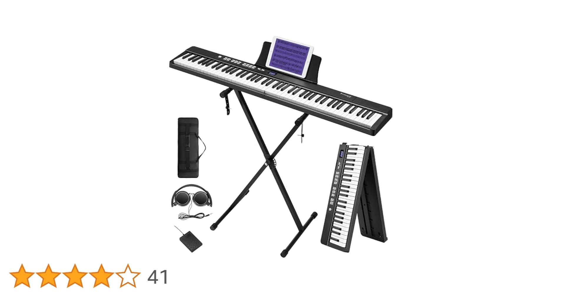 Starfavor 電子ピアノ88鍵盤 折り畳み式 充電型 198 種音色 Amazon | Starfavor 電子ピアノ88鍵盤 折り畳み式 充電型 198 種