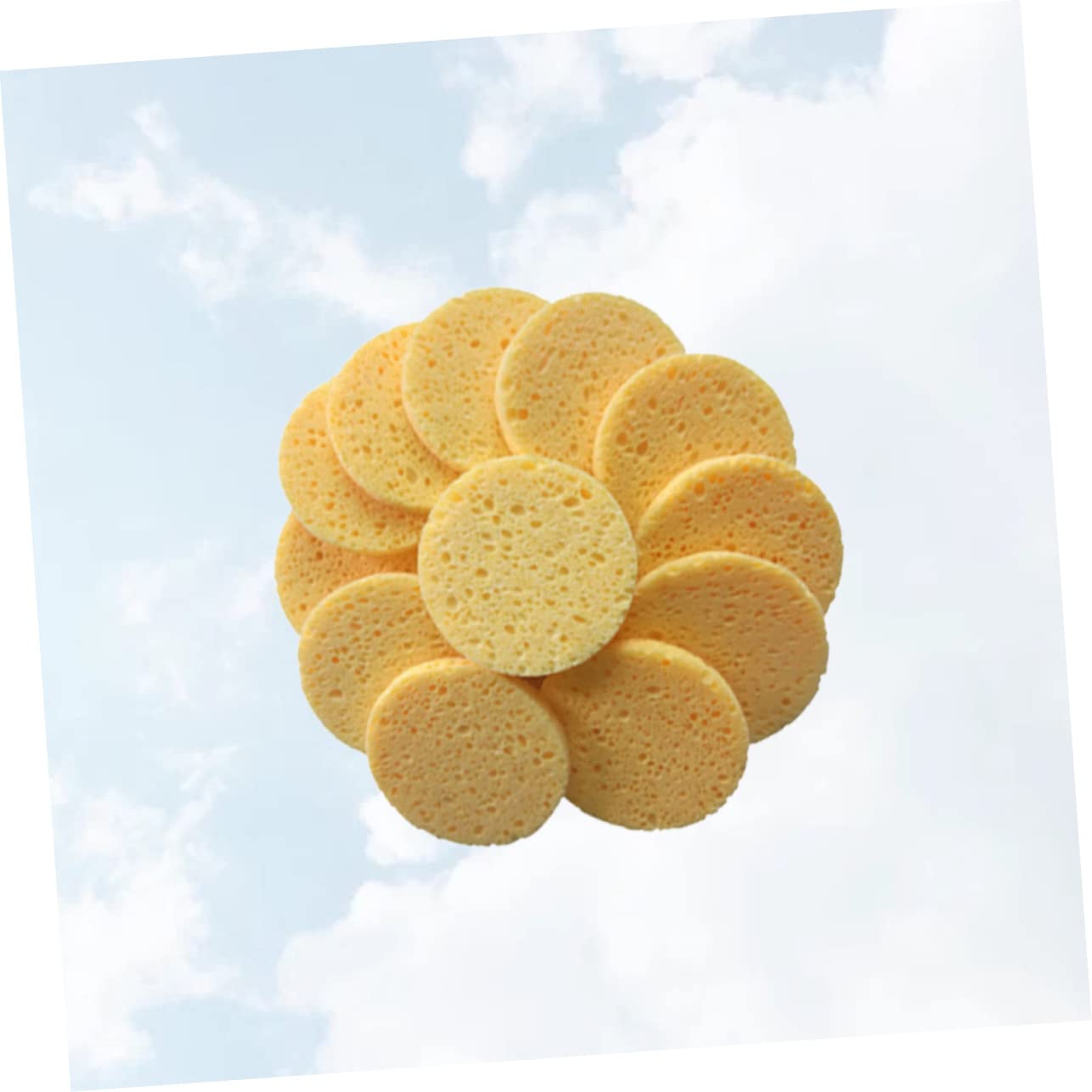 20pcs Round Cotton Pads for Makeup Removal Skin-friendly Sponge Cushions for Deep Cleansing and Exfoliating Premium Facial Cleansing Puff Safe for Sensitive Skin