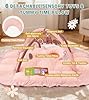 5-in-1 Baby Play Gym and Tummy Time Mat, Tummy Time Pillow & 12 Learning Cards, Plush Activity Mat with 6 Toys, Baby Gym, Convertible to Ball Pit, Baby Gift, Pink #2
