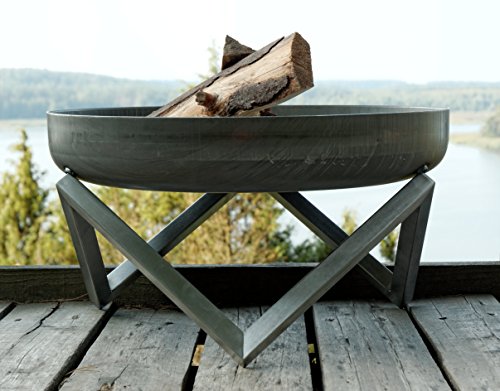 Rust & Stainless Steel Modern Outdoor Patio Fire Pit Memel (Medium) #TOP5