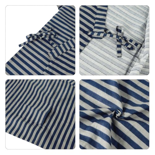 Image of SIQITECHNO Men Kimono Robe Cotton Yukata Spa Sauna Bathrobe Sleepwear Japanese Kimono for Women Loungewear Nightgown Dressing