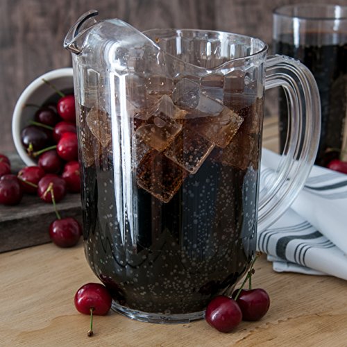 Carlisle FoodService Products Versapour Clear Pitcher Tall Pitcher for Restaurants, Catering, Kitchens, Plastic, 60 Ounces, Clear image 8