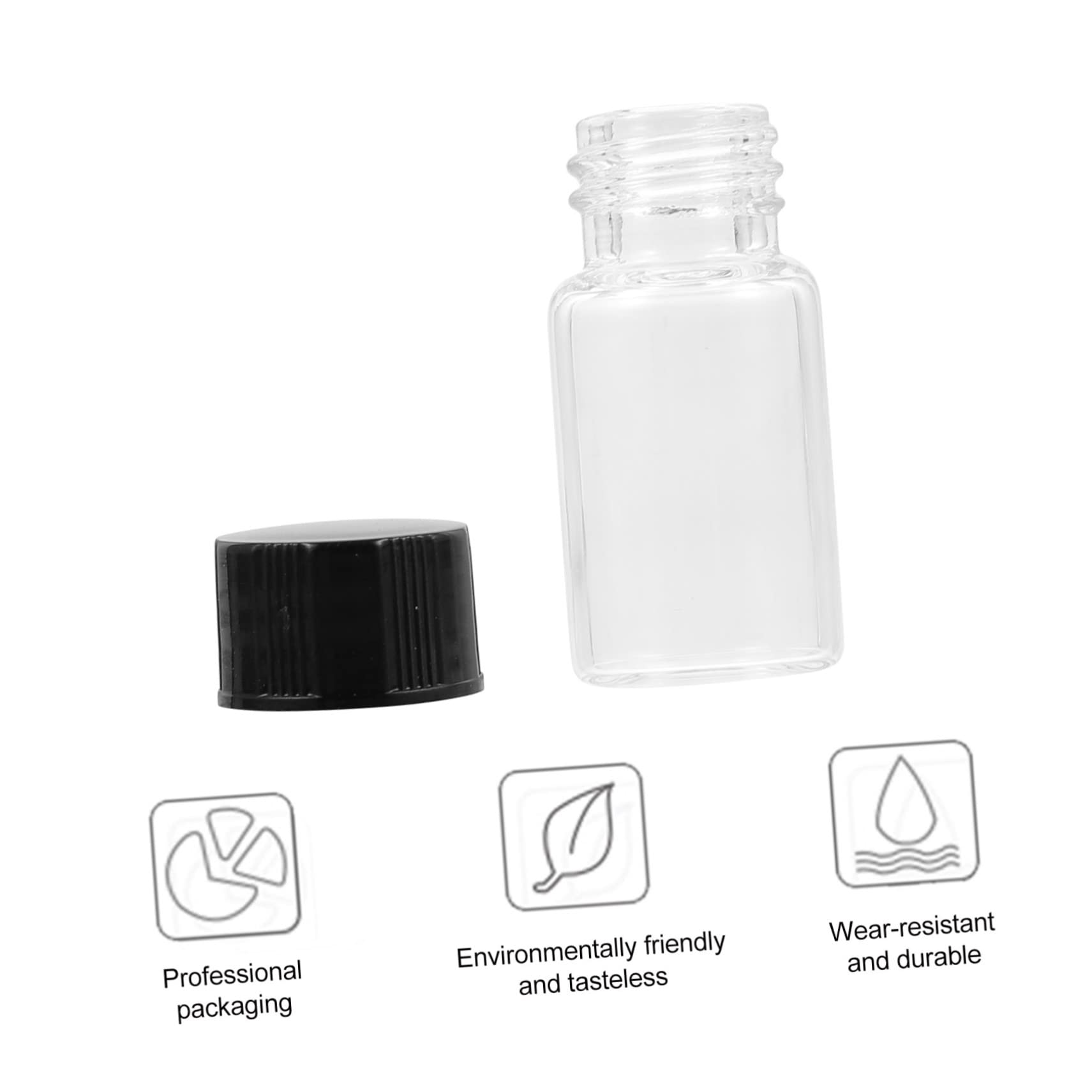 CIYODO Essential Oil Bottles 100pcs Glass Bottles Screw Mouth Lab Sample Bottles