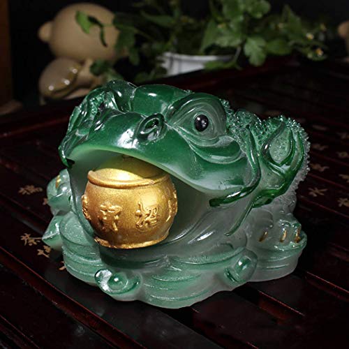 Ornamento de chá chinês JUSTDOLIFE com estampa de sapo da sorte que muda de cor da mesa, acessório p