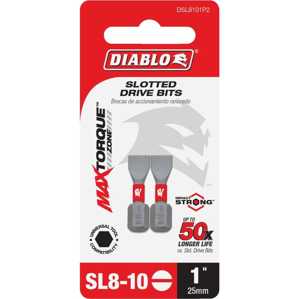 Diablo Slotted Drive Bits - 1/4