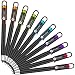 F-color Stylus Pen, 10 Pack Black Ink 2 in 1 Tablet Stylus Pens & Click Ballpoint Pens for Touch Screen, iPad iPhone X 8 7 6s 6s Plus 6 6 Plus 5 5s 5c, iPod, Android, Orange Green Blue Purple Red