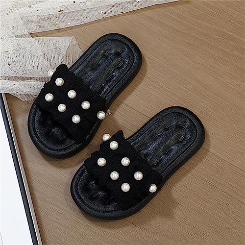 Toddler Baby Girl Slippers Open Toe Slippers Girl House Shoes Baby Soft Soled Pearl Sandals Size 9 Toddler Sandals Girls2