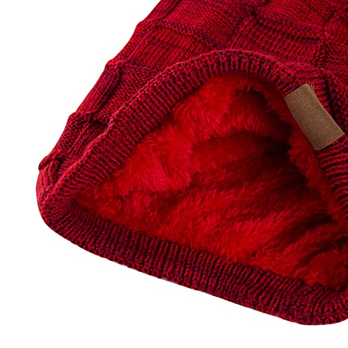 Image of REDESS Beanie Hat for Men and Women Winter Warm Hats Knit Slouchy Thick Skull Cap Acrylic Wool
