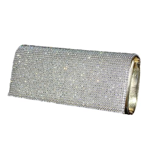Sacoche femme de soirée COLLBATH grand sac à main argenté pour mariage et réception