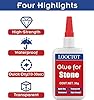 LOOCTOT 30g Stone Glue,Marble Glue,Super Instant Glue Bonding Between Stones,Glue for Granite,Artificial Stone and Tile Products Repair,Waterproof Clear