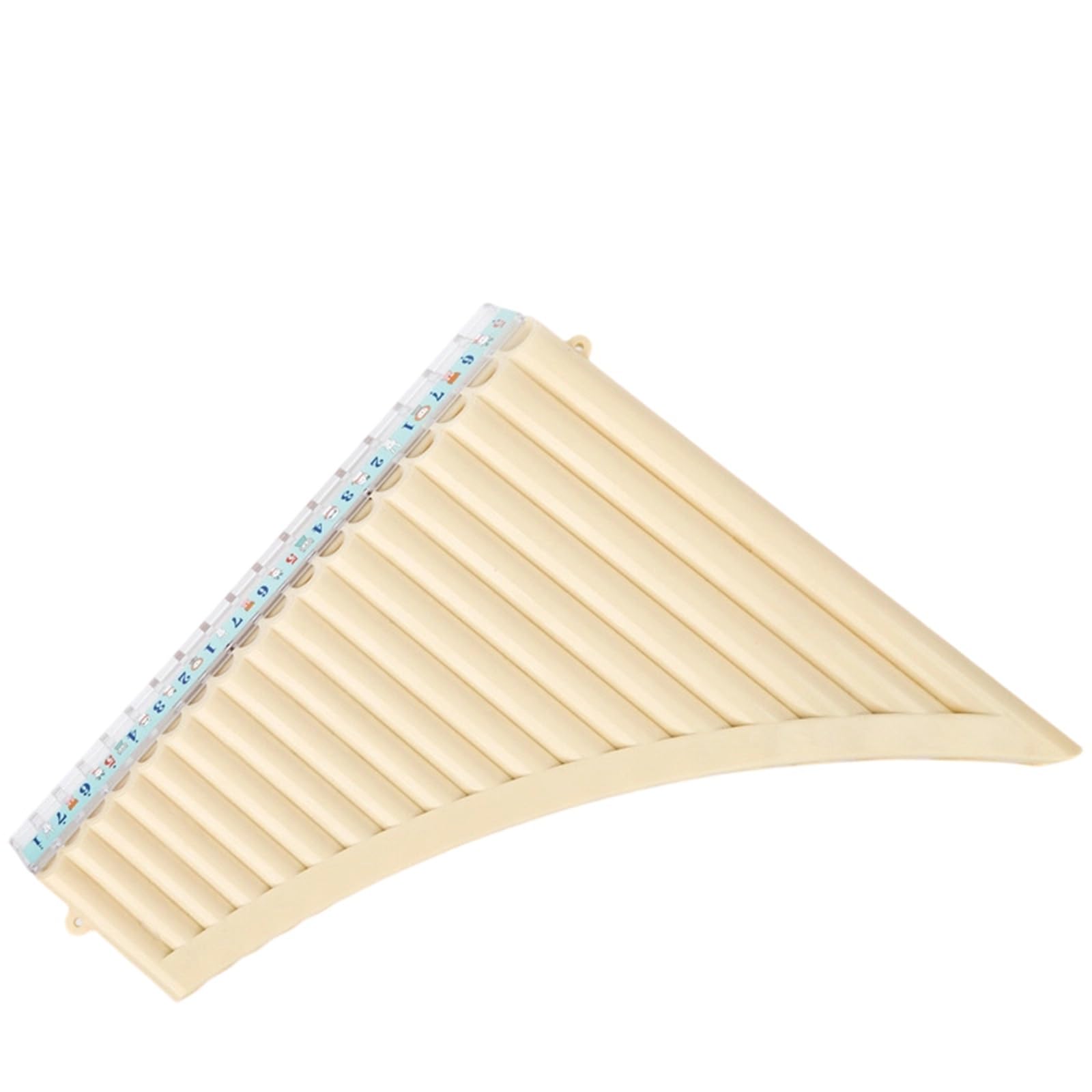 Flet Pan Dla Początkujących Zmywalny Ustnik Zdejmowany Odpowiedni Do Nauki Gry Na 18piszczatkowych Fletni Pana(18-tube off-white)