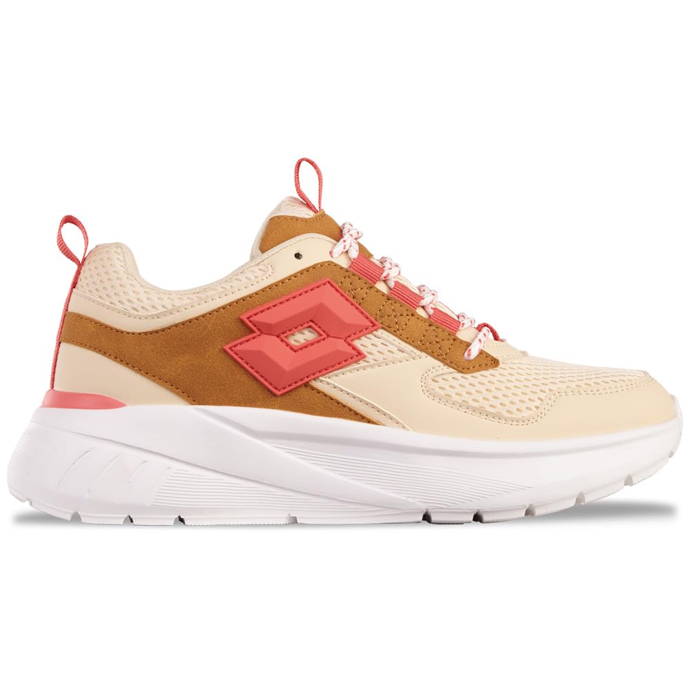 Lotto Spiritiv Unisex Trainers, Camel/Coral, 41 EU, Camel Coral, 8.5 UK