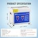 VEVOR Professional Ultrasonic Cleaner, Easy to Use with Digital Timer & Heater, Stainless Steel Industrial Machine for Parts, 110V, FCC/CE/RoHS Certified (3L)
