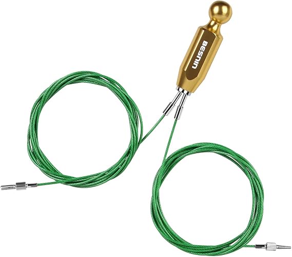 BESNIN Bike Cable Routing Tool Internal Cable Routing Kit Bike Frame Cable Guide for DI2 Tube/Inner Cable/Brake Tube Cable Routing Kit Gold