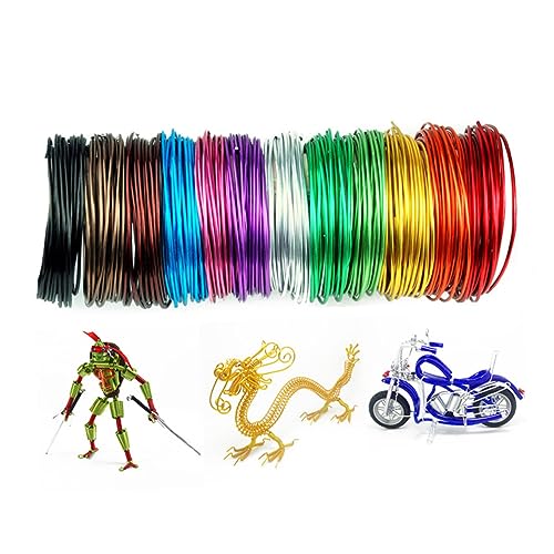 BESPORTBLE 5rollen Aluminiumdraht Diy Flexibler Metalldraht Basteldraht Für Gartenarbeit Perlenherstellung Bonsai-form