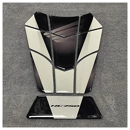 Motorcykel Tankdynor För HONDA NC750 NC750X NC 750 X Upphöjt bränsletankplatta Gas Cap Pad BränsletankPad 3D-hartsplatta fyllnadsdekorativ beskyddare (Color : White)