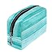 Jessgirl Makeup Toiletry Bag Purse Cosmetic Bag, abstract turquoise wood, 7.3x3x5.1 INCH18.5x7.5x13 CM (LZAHZB)