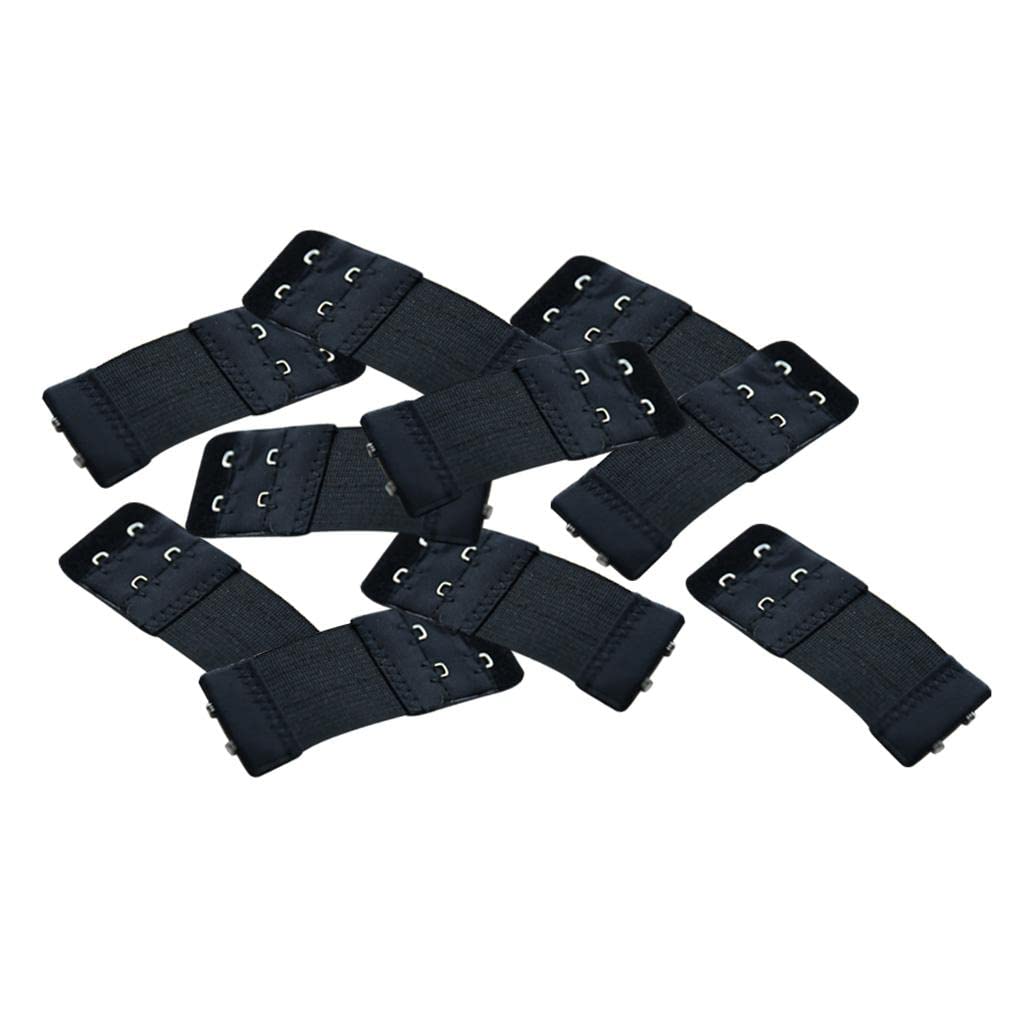 bnf 10x Bra Extenders Stretch Clip on Bra Strap Extension 2 Row 2 Hooks Black-Clothing, Shoes & Accessories - Womens Clothing - Intimates & Sleep - Bras & Bra Sets-picture-15