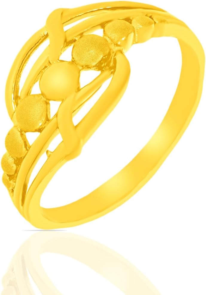 WHP JewellersGolden Legacy Yellow Gold Ring for Women | Womens Aesthetic & Stylish 22 KT Gold Ring | Gold Fashion Jewellery for Women | Great for Gifting