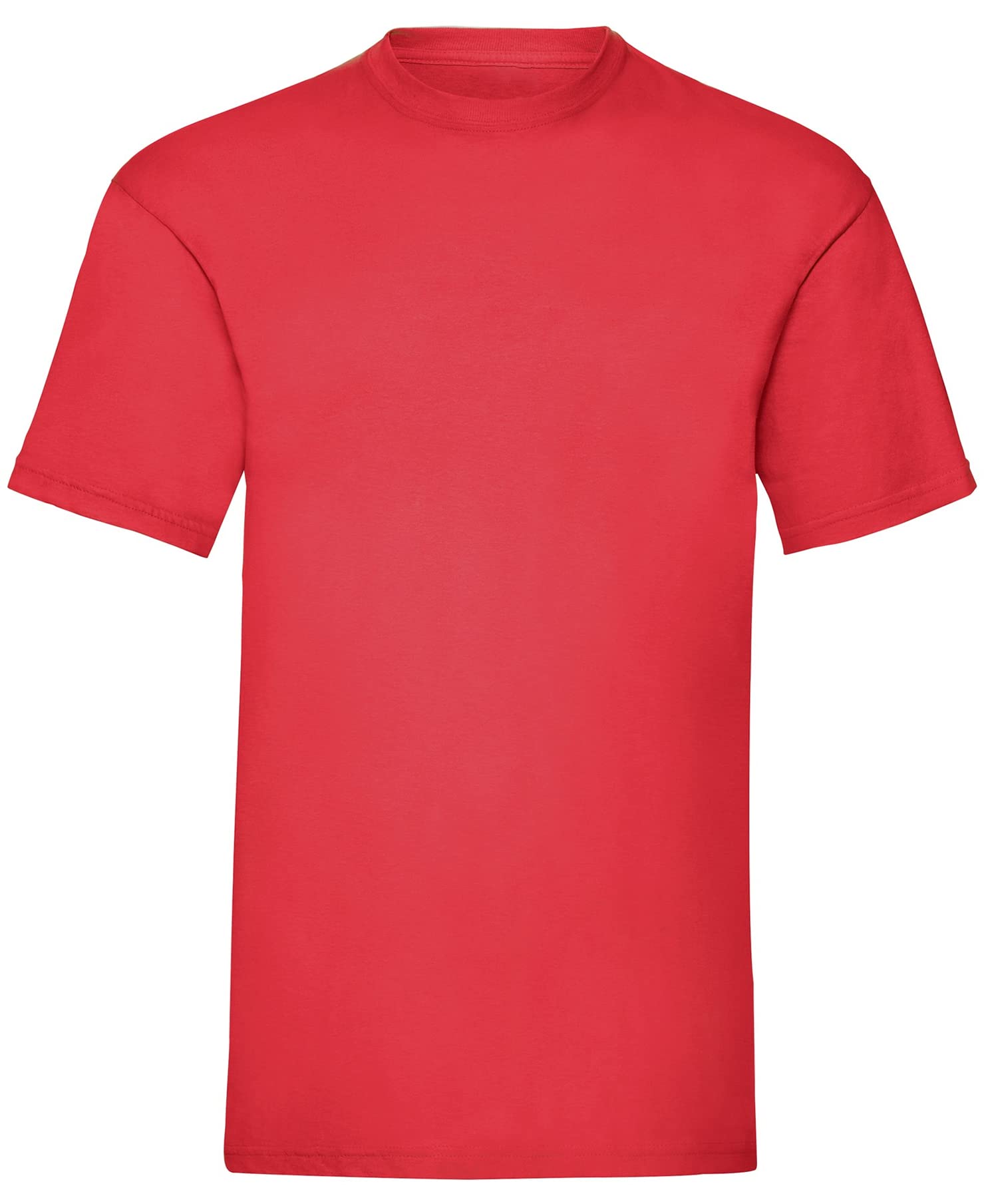 COOZO Men's Valueweight Short Sleeve Plain T-Shirt - Red - M