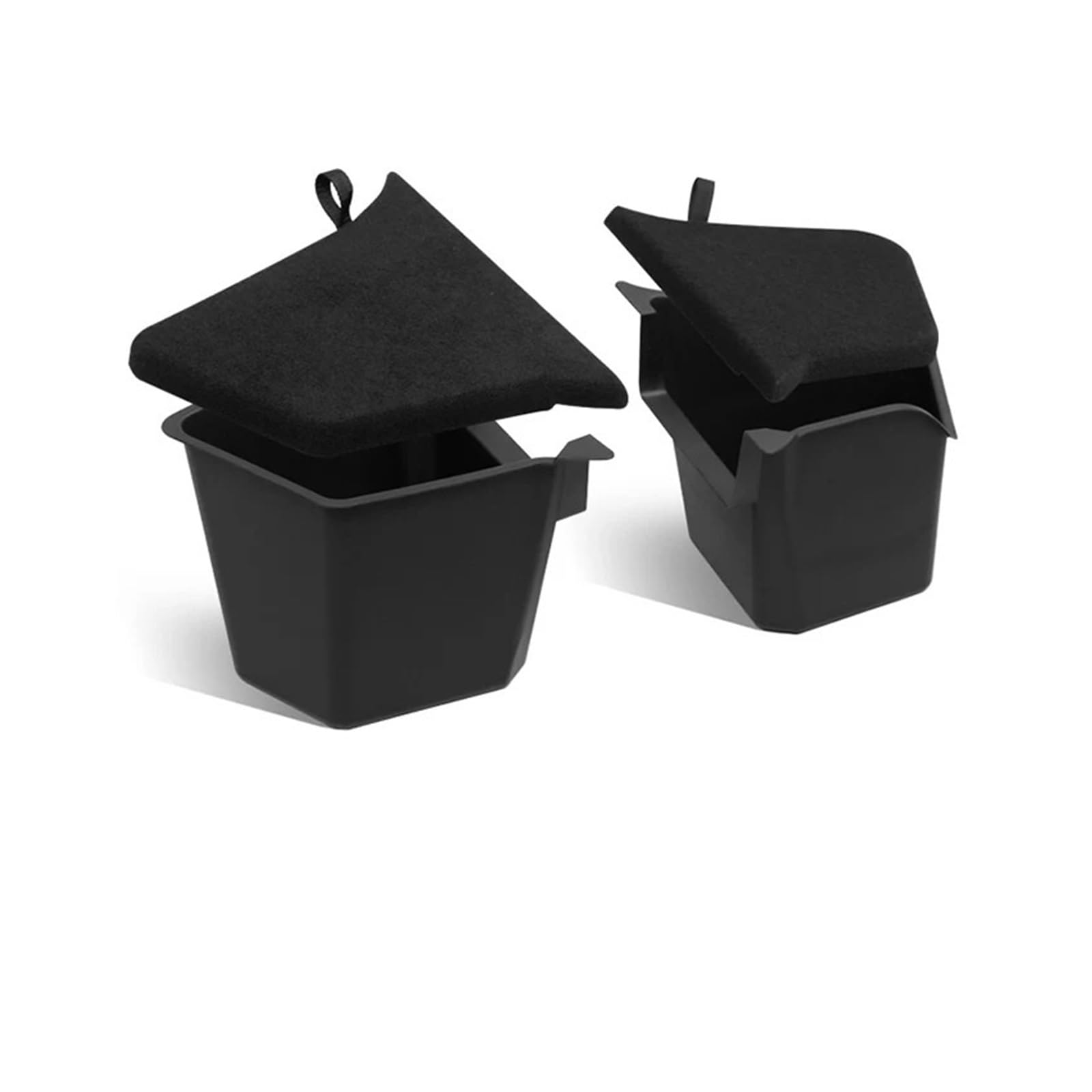 Lhdktee Cargo Cover For Tesla For Model Y 2025 For Launch For Juniper 2025+ Rear Trunck Side Storage Box With Flocking Or TPE Lids Covers Rear Trunk Parcel Shelf(25 -Y A Set)
