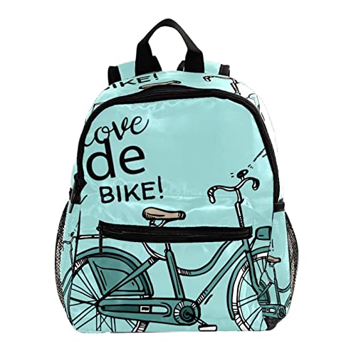 Mini sac à dos de voyage enfants pour sorties et école au look vintage vélo