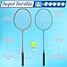 Chitidr 12 Pack Badminton Rackets Set Including Badminton Racquets, Nylon Shuttlecocks and Carry Bag for Outdoor Backyard Games Beginners(12 Pack,Red, Blue)