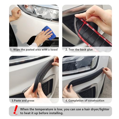 2PCS Universal Bumper Protector Strip
