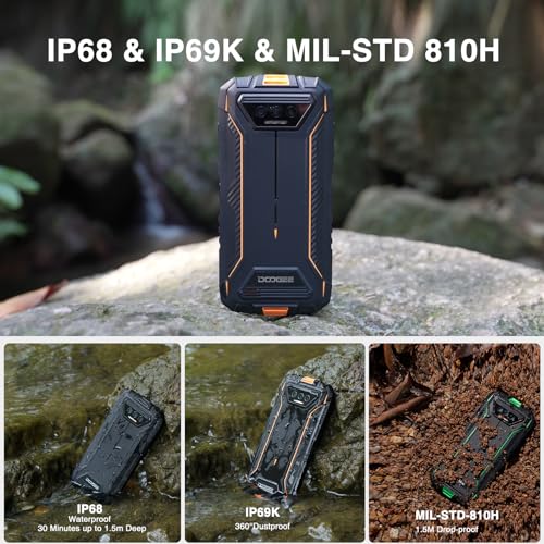 DOOGEE S41 MAX Rugged Smartphone 2024,16GB + 256GB/SD 1TB, Android 14 Rugged Phone,6300mAh Rugged Cell Phone, 5.5" HD+ Display, IP68 Waterproof Outdoor Military Grade 4G Mobile Phone, NFC/WiFi/OTG - Image 7