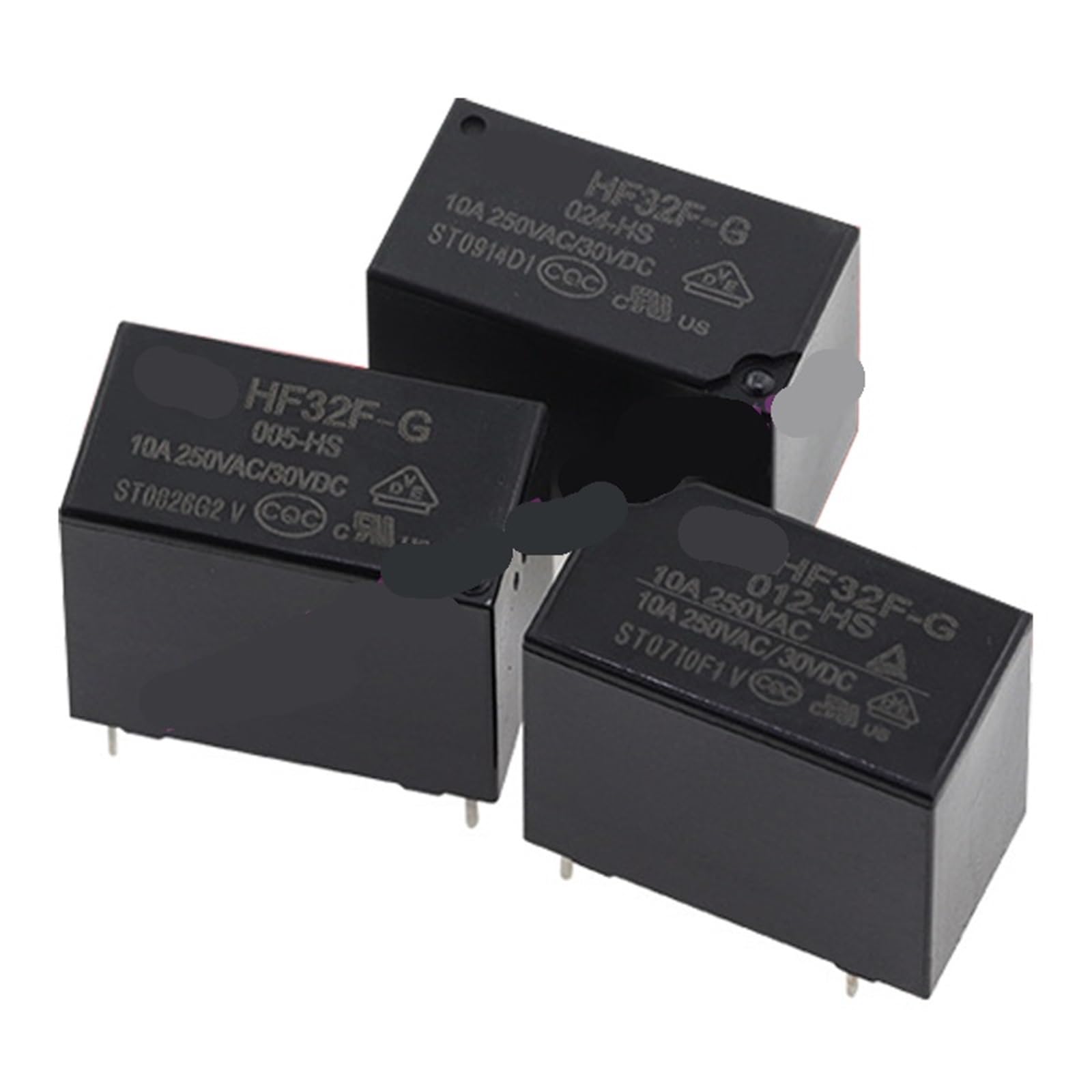 Relais HF32F compact 4 broches isolation haute tension 250V CA - 2