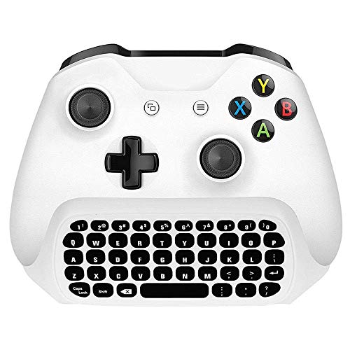 OSTENT キーボード 2.4Gワイヤレスチャットゲーム、ヘッドセットオーディオ付き Microsoft Xbox One/S/Xコントローラー用 (Black) (White)