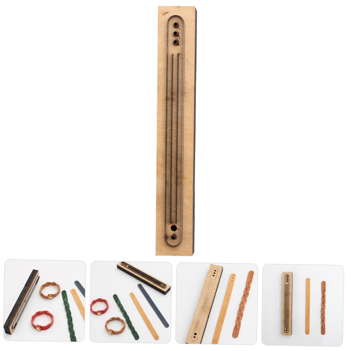 DIYEAH 3 Piezas Troquel de Corte para Cuero Molde de Madera para Manualidades DIY Pulseras Herramienta Duradera para Artesanos Principiantes y Profesionales