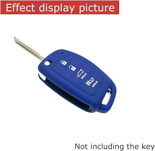 Miniatura 5 de Funda de goma de silicona para llavero compatible con Hyundai Santa Fe Sport Sonata Tucson 2013-2019 (adecuada para botones conabatibleplegable)