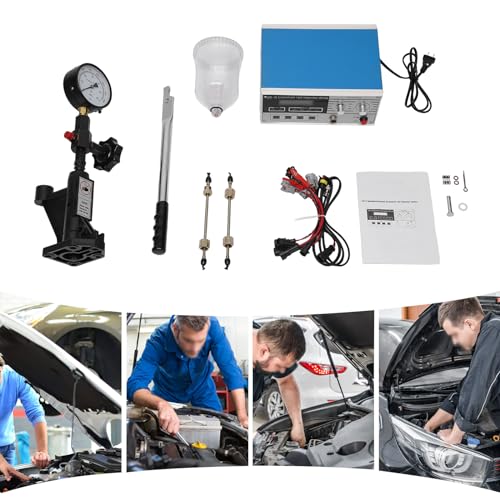BYGOVICE Common Rail Injector Tester Kit, CR-C Diesel Common Rail Injector Tester + S60H Fuel Nozzle, 0 to 600 bar & 0 to 8000 PSI, for 6190/6200/6170 Diesel