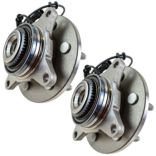 Image of TRQ Front Left and Right Wheel Bearing and Hub Assembly Set 2 Piece Compatible with 2005 Ford F-150 4WD from 11 /29 /04 Production 6 Lug Wheels 06-07 F-150 4WD 08 F-150 AWD 06-08 Lincoln Mark LT 4WD