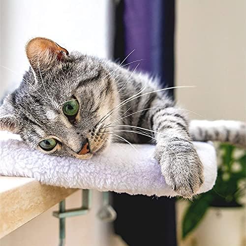 Pfotenolymp® Premium Window Perch / Scratching Pad for cats at the window - Window Couch / Cat Couch for the Window Sill - Seat / Lounger for cats