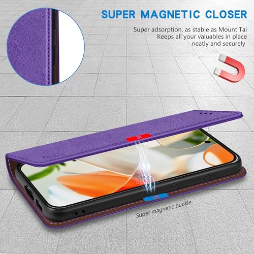 ZZXX for Pixel 9/9 Pro Wallet Case Strong Magnetic 6.3 inch,Purple - image 3