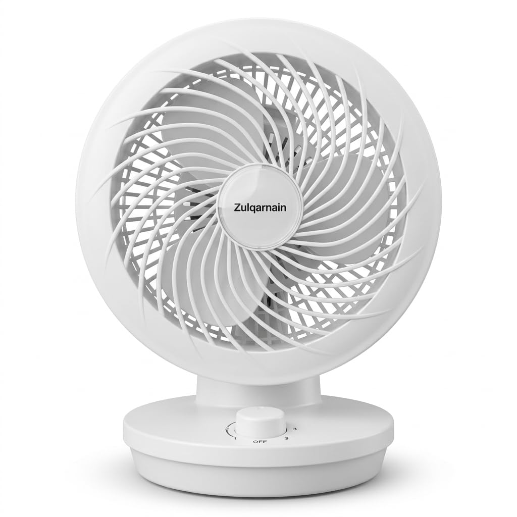 A2Z 8 Inch Table Fan Desk Fan with 3 Speed Settings Premium Motor 30W