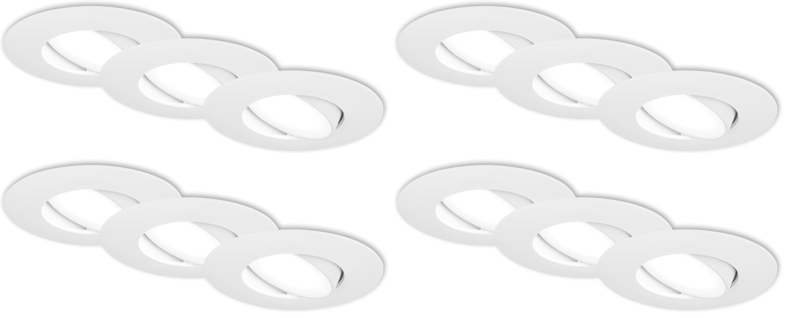 BRILONER - 3er Set LED Einbauleuchte Badezimmer IP65, Einbaulampen stufenlos dimmbar, Deckenspots, Badezimmerlampe 4,9 Watt, 90x45 mm (DxH), weiß (Packung mit 4)