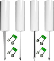 Vista 1 de Soporte para caña de pescar, paquete de 4 soportes para caña de pescar, soportes para caña de pescar para pesca bancaria, soporte de playa de PVC