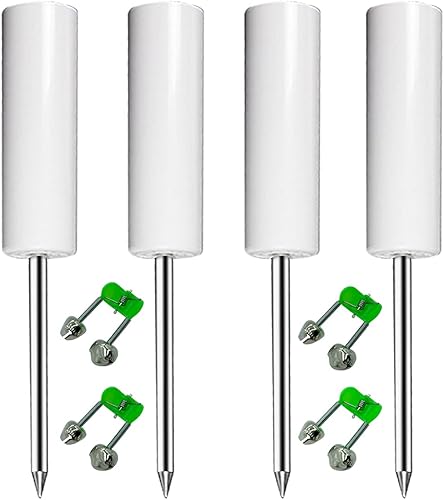 Soporte para caña de pescar, paquete de 4 soportes para caña de pescar, soportes para caña de pescar para pesca bancaria, soporte de playa de PVC